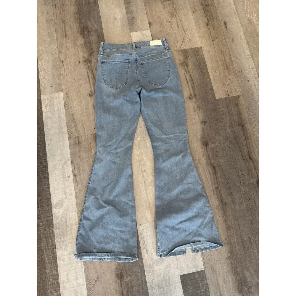 Hollister Jeans Womens 29 High Rise Flare Light Wash Soft Stretch 31 Inseam - Picture 6 of 7